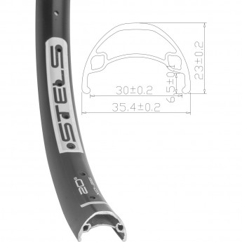 Обод 24" XD-35 24"x3.0x32H, чёрный (для Nav. 470MD полуфэт)