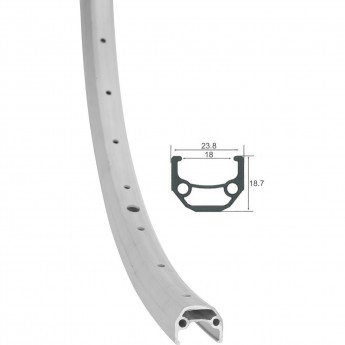 Обод 26" HLQC-08A 14Gх36Н двойной, серебристый Обод 26" HLQC-08A 14Gх36Н двойной, серебристый