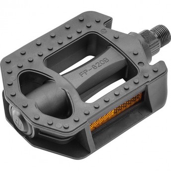 Педали FP-820B, ось 9/16" со светоотражателями, пластиковые чёрные