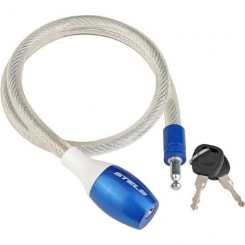 Трос-замок STELS 84353, 12х800 мм, сине-стальной