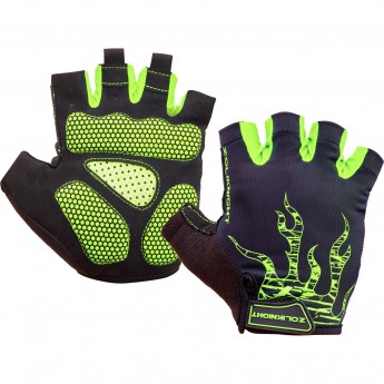 Велоперчатки ZL2313 черно-зелёные, размер: L