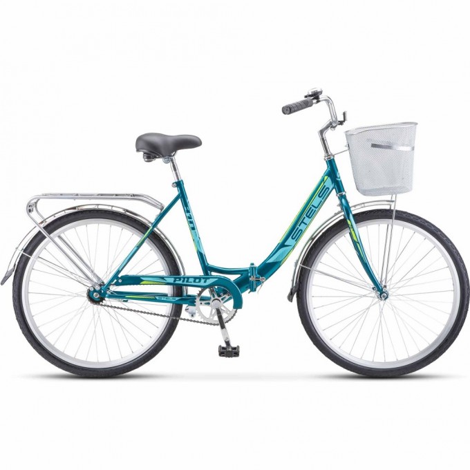 Велосипед STELS 26" Pilot 810 (с корзиной) (LU093334) морская волна, 2023 JU000409762022JU0011868