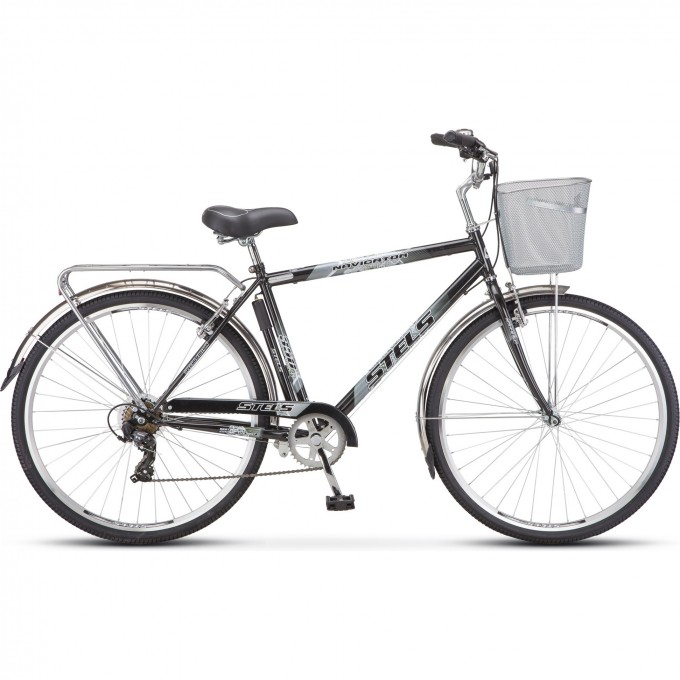 Велосипед STELS Navigator-350 Gent V 28" Z010 (с корзиной) черный JU000428722023JU0000866